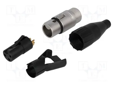 Image de 1 connecteur à sertir pour câbles, broche droite : 3, femelle, 133V AC3F-AU - connecteur