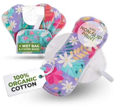 Image de Omgoods - Serviettes hygiéniques lavables en Coton (taille S, lot de 7)