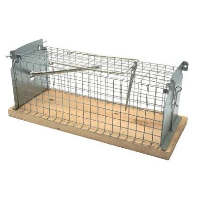 Produktbild von Mausefalle Lebend Rattenfalle 29 x 12 x 12,5 cm Lebendfalle Mause Falle Groß aus Holz & Drahtkäfig Tierfalle Kastenfalle