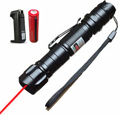 Produktbild von Grüne Laser-Taschenlampe mit Zeiger, wiederaufladbarer Hochleistungs-Stift, Strahlpunkt mit großer Reichweite, 18650-Batterie, Sternkappe, Taschenlampe