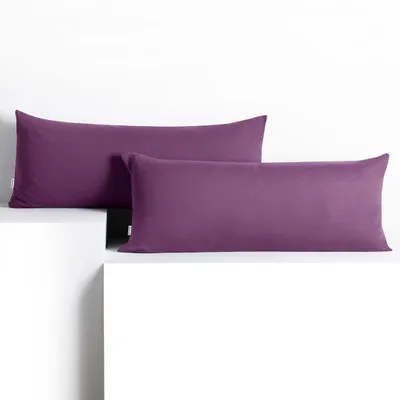 Produktbild von Seitenschläferkissenbezug 2er Set 40x145 cm Kissenbezug Kissenbezüge Baumwolle Seitenschläfer Stillkissen Pflaume