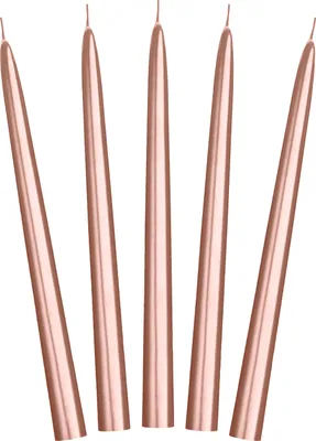 Immagine prodotto di Candele taper 24cm oro rosa 10 pezzi