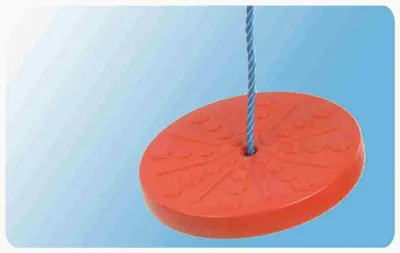 Immagine prodotto di Altalena rotonda in plastica NHF - giocattolo da esterno con corda in nylon da 2 m