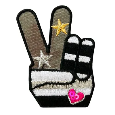 Produktbild von PEACE Peacehand Fingers - Aufnäher Iron-On Patch Applikation Aufbügler