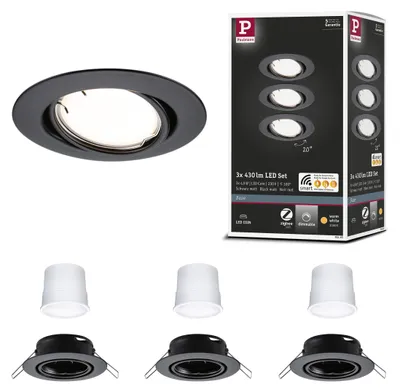 Obrázek produktu pro Paulmann LED vestavné světlo Základní sada otočná