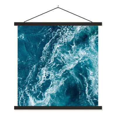 Produktbild von MuchoWow® Textilposter Meer - Wasser - Golf 60x60 cm mit schwarzem Rahmen - Posteraufhänger