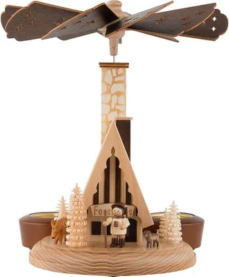 Produktbild von 1-stöckige Räucherpyramide Forsthaus (26cm) von HoDreWa Legler