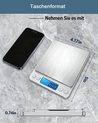 Productafbeelding van Ankilo Precisieweegschaal, 0,01 g, digitale weegschaal 500 g/0,01 g, zakweegschaal, briefweegschaal, gramweegschaal