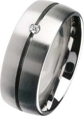 Produktbild von Ernstes Design Damen Ring aus Silber mit Brillant, zeitloses Design