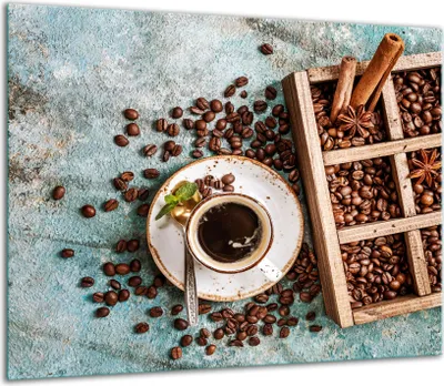 Produktbild von Herdabdeckplatten Glaskeramikkochfeld-Abdeckung Spritzschutz Glas 60x52cm Kaffee