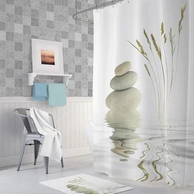 Image de Rideau de douche de qualité supérieure, luxueux, foncé et imperméable