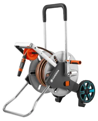 Productafbeelding van Gardena AquaRoll M Easy Metal slangenwagen set | 25 m tuinslang 13 mm | stabiel en inklapbaar