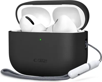 Image de Étui en silicone Tech-Protect compatible avec AirPods Pro 3 Noir
