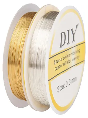 Schmuckdraht 0,3 mm, 2 Rollen à 15 m, Silber & Gold