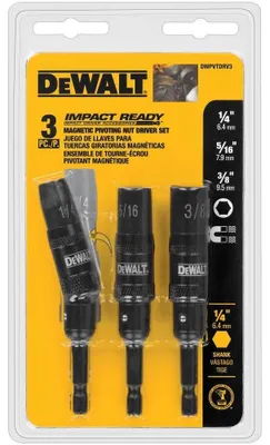 Zdjęcie produktu dla Zestaw nasadek udarowych DEWALT (DWPVTDRV3), obrotowych, 3-częściowy