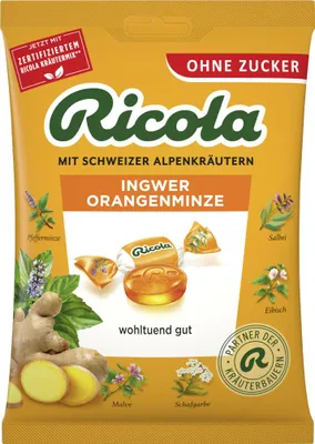 Immagine prodotto di Ricola o.Z.Beutel zenzero arancio menta 75 g
