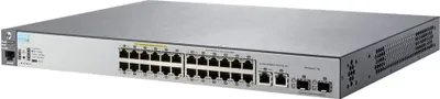 Produktbild von HPE Aruba 2530-24-PoE+ - Switch - verwaltet - 24 x 10/100 + 2 x Gigabit SFP + 2 x 10/100/1000 - Desktop, an Rack montierbar, wandmontierbar - PoE+