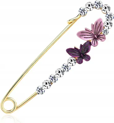 Produktbild von PINETS Brosche Sicherheitsnadel Schmetterling Strass Schmetterlinge