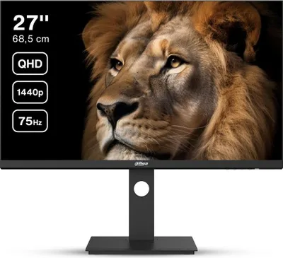 Obrázok produktu pre Dahua Technology LM27-P301A, 68,6 cm (27"), 2560 x 1440 px, Quad HD, LED, 5 ms, Čierna
