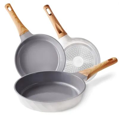 Obrázek produktu pro Sada keramických nepřilnavých pánví, vhodné pro indukční sporáky, průměry 20 cm, 24 cm a 28 cm
