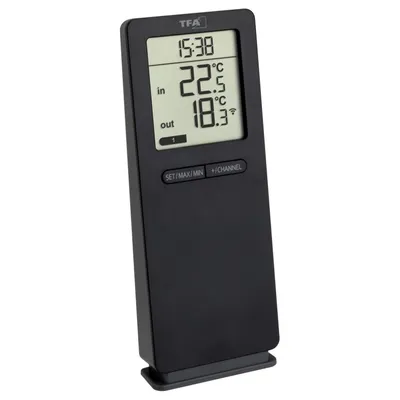 Produktbild von TFA 30.3071.01           schwarz LOGO 2.0 Funk-Thermometer
