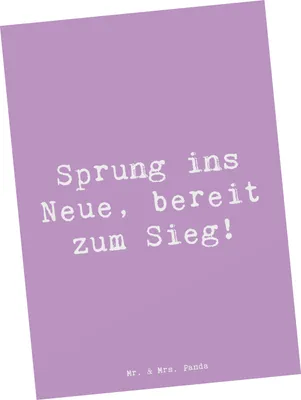 Produktbild von Mr. & Mrs. Panda Postkarte Spruch Sich in einer neuen Sportart versuchen - Lavendeltraum - Geschenk, Grußkarte, Ansichtskarte, Kunstkarten, Herausforderungen, Vertrauem