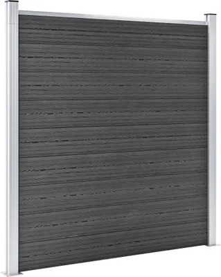 Produktbild von vidaXL Zaunelement Set WPC 1737x186 cm Schwarz