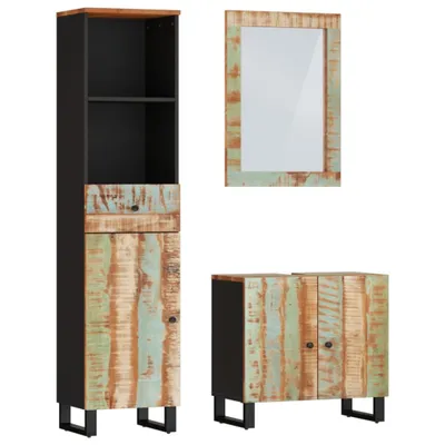 Immagine prodotto di vidaXL Set di mobili da bagno a 3 pezzi in legno massiccio di recupero