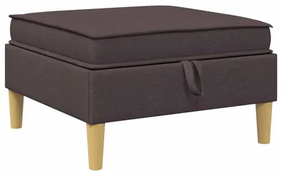 Produktbild von vidaXL Sofa-Hocker mit Stauraum Dunkelbraun Stoff