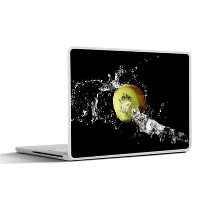 Produktbild von MuchoWow® Laptop Aufkleber Sticker Cover Kiwi - Obst - Stillleben - Wasser - Schwarz 32.5x23.5 cm - Sticker für Laptop - Selbstklebend