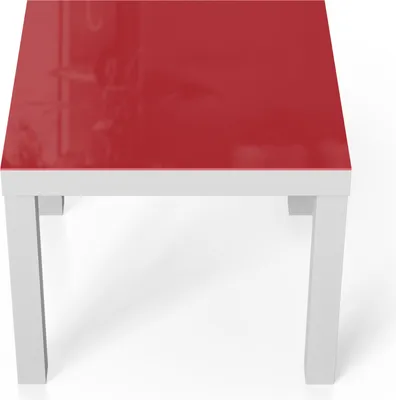 Produktbild von DEQORI Couchtisch 55x55 cm Weiß 'Rot' Glas Beistelltisch Glastisch modern