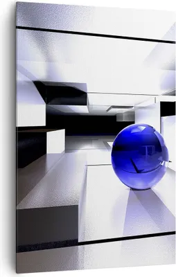 Produktbild von Bild auf Leinwand - Leinwandbild - Einteilig - Grafik kugel geometrie - 80x120cm - Wand Bild - Wanddeko - Wandbilder - Leinwanddruck - Wanddekoration - Leinwand bilder - Wandbild - PA80x120-2368
