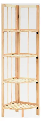 Produktbild von Eckregal aus Zedernholz 27x27x110 cm, Schwerlastregal für Keller, Lager und Werkstatt, geeignet für Wohnzimmer, Schlafzimmer und Küche