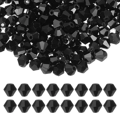 Imagen del producto de Cuentas de cristal biconcavas - 3 mm - 600 unidades de cuentas de vidrio facetadas biconcavas - Cuentas separadoras para la creación de joyas - Pulsera