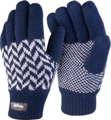 Produktbild von Result Winter Essentials R365X | Pattern Thinsulate Glove / Winter Handschuhe - Farbe: Navy/Grey - Größe: S/M