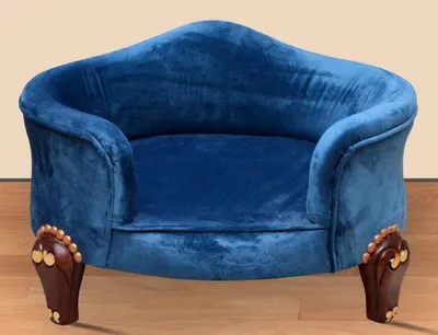 Obrázek produktu pro Casa Padrino Baroque dog bed Royal Blue / Brown / Gold - Barokní nábytek pro psy - Barokní nábytek pro zvířata - nábytek pro zvířata v barokním stylu