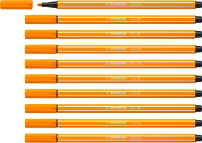 Produktbild von Premium-Filzstift - STABILO Pen 68 - 10er Pack - orange