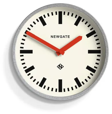 Immagine prodotto di Newgate Luggage - Orologio da parete - Versione zincata con lancette rosse
