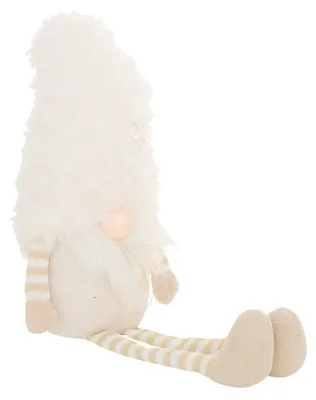 Produktbild von Weißer, sitzender Alpo-Weihnachtswichtel, H. 81 cm