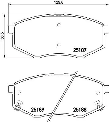 Produktbild von HELLA Bremsbeläge Satz Vorne Bremsklötze für HYUNDAI ix35 (LM, EL, ELH) 8DB 355 019-791
