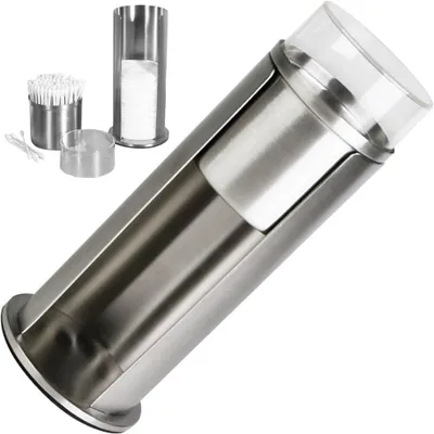 Produktbild von Wattepadhalter Aus Edelstahl, Wattepadbehälterhalter, Spender Für Wattestäbchen, Wattestäbchen, Wattebausch, Wattepad-Kosmetik-Organizer, Badezimmerkanister