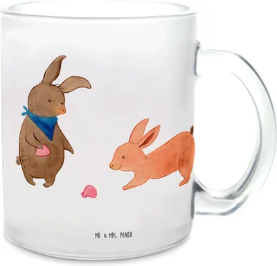 Produktbild von Mr. & Mrs. Panda Kakaotasse Hasen Muschel - Transparent - Geschenk, Freundin, Teetasse, Ferien, Häferl, Tee Tasse, Muscheln, Pott, Meer, Urlaub, Muttertag, Strand