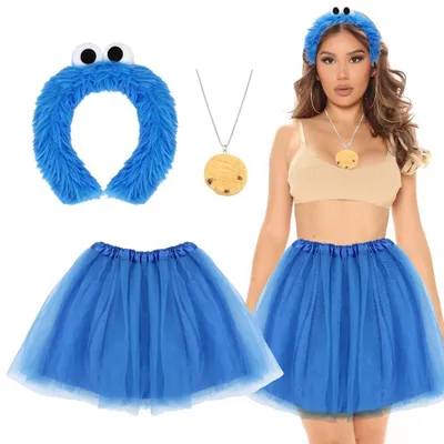 Image de Solidchoice - Ensemble de chaussures et de bijoux "Monster Cookies" pour costumes de carnaval