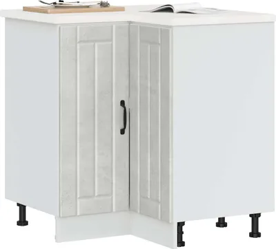 Produktbild von Hochwertig Küchen-Eckunterschrank Lucca Betongrau Holzwerkstoff 853751