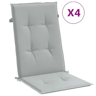 Produktbild von vidaXL Hochlehner-Auflagen 4 Stk. Melange Hellgrau 120x50x4 cm Stoff