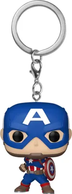 Produktbild von FUNKO POP! KEYCHAIN Captain America, Schlüsselring, Mehrfarbig, Blau, Vinyl, Captain America, 102 mm, Box