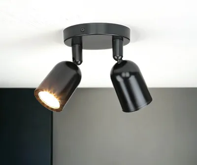 Produktbild von Deckenspot GU10 verstellbar B: 13 cm Schwarz 2-flammig Spot Lampe Decke