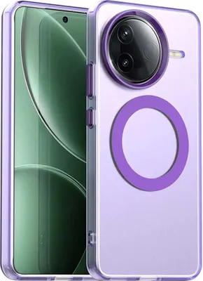 Immagine prodotto di Custodia MagSafe per Xiaomi Poco F7 Pro - Cover posteriore Phonesta HardFrost Semi-Trasparente - Viola opaco