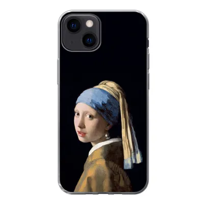 Produktbild von MuchoWow® Handyhülle Schutzhülle Hülle für iPhone 13 Mädchen mit Perlenohrring - Vermeer - Kunst Silikon Softcase Handy Hülle - Karteninhaber