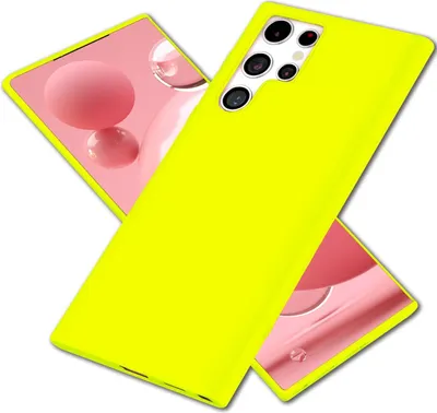 Produktbild von NALIA Bunte Neon Silikonhülle für Samsung Galaxy S22 Ultra Gelb